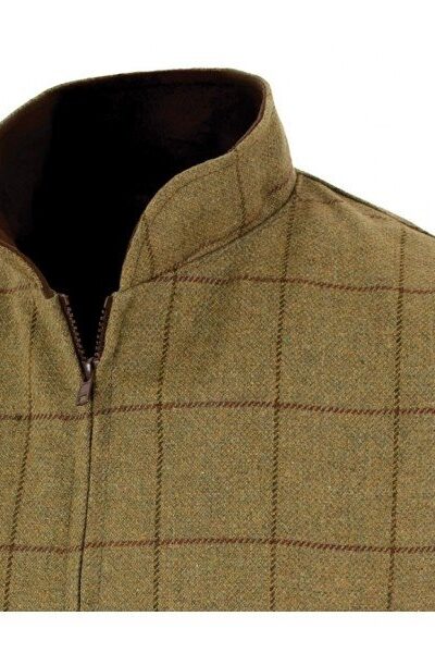 Alan Paine Rutland Mens Tweed Shooting Waistcoat - Lichen-163