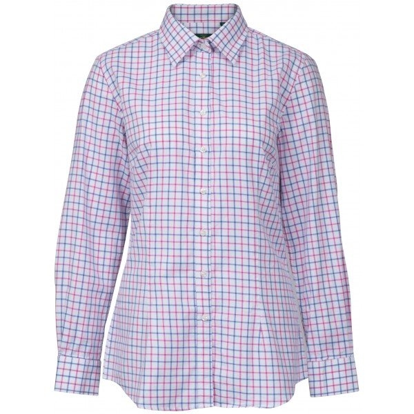 Alan Paine Bromford Ladies Check Shirt - Blue and Pink
