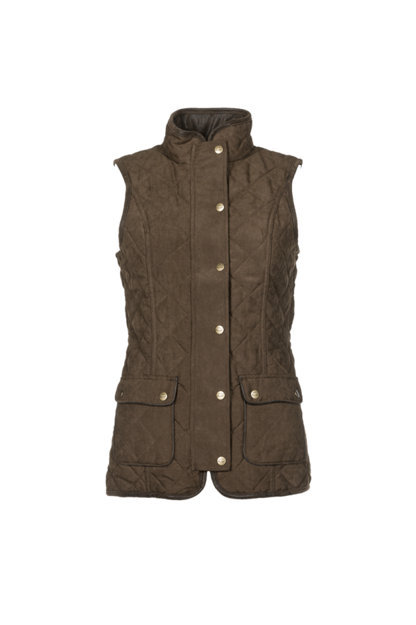 Baleno Ladies Scarlet Quilted Bodywarmer - Chocolate