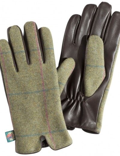 Alan Paine Compton Ladies Tweed Gloves - Juniper