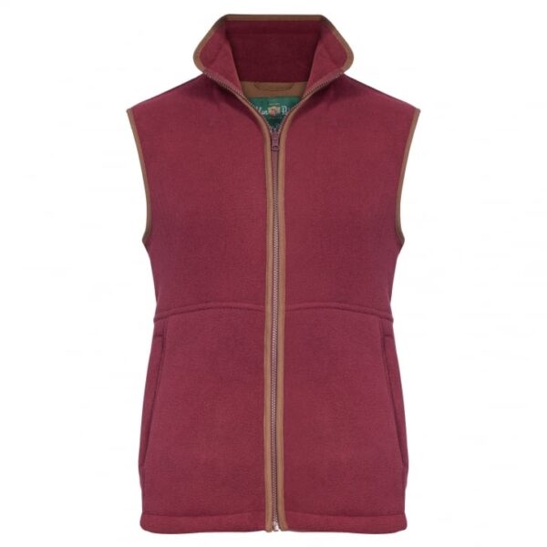 Alan Paine Aylsham Mens Fleece Gilet - Red