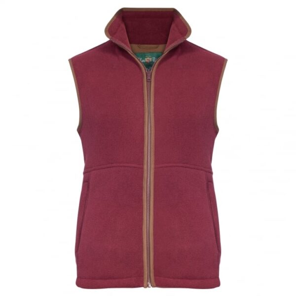 Alan Paine Aylsham Mens Fleece Gilet - Red