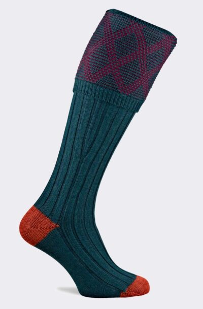 Pennine Burlington Shooting Sock - Indigo