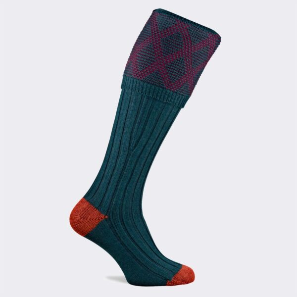 Pennine Burlington Shooting Sock - Indigo